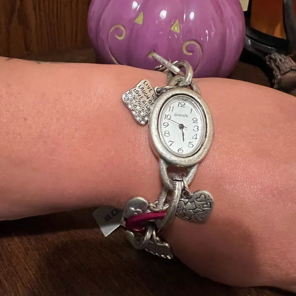 🆕 WOMENS CHICOS BRACELET CHARM WATCH